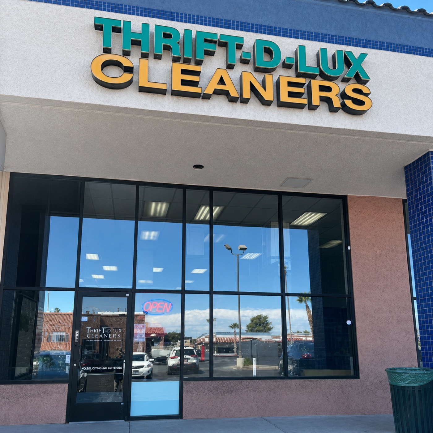 Thrift DLux Cleaners storefront at 6190 W Flamingo Rd.