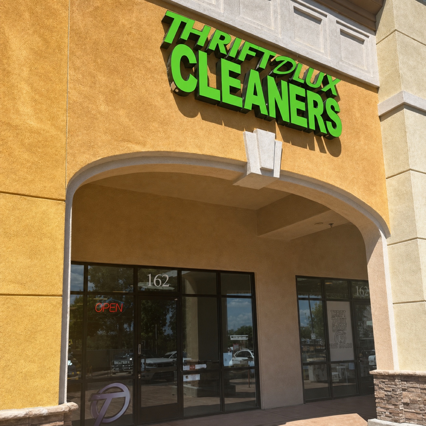 Thrift DLux Cleaners storefront at 10080 W Tropicana Ave, Suite 162